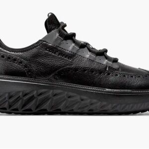 Cole Haan Black Textured Leather Shoes